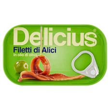 Anchovy fillet, in olive oil, 108*72g (d.w. 40g), Delicius