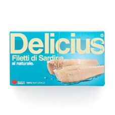 Sardīnes fileja, savā sulā, 50*120g (s.s. 85g), Delicius