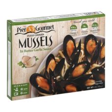 Mussels Blue, cooked, in butter garlic sauce, frozen, 10*454g, Pier 33