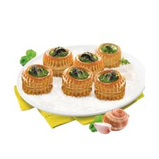 Escargot meat with garlic butter in volovans, frozen, 12*170g (16 pcs)