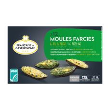 Mussels stuffed with garlic butter, ASC,  frozen, 12*125g (12 pcs)