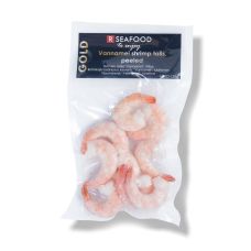 Shrimps, peeled, cooked, 26/30, Vannamei, frozen, vac., 20*(n.w. 120g), RSeafood Gold, PPAC