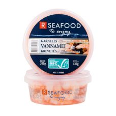 Shrimps Vannamei, in brine, ASC, 6*300g (d.w. 130g), (P.Vannamei), RSeafood