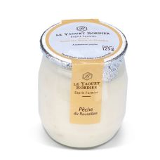 Yoghurt Roussillon peach, 6*125g, Bordier