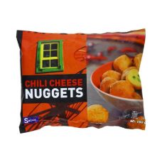 Uzkoda siera Nuggets ar Čedaras sieru un zaļiem pīpariem, panējumā, sald., 10*250g (~13gab*18-22g), Salud