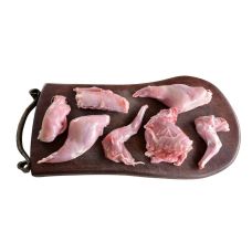 Rabbit in pieces, no head, chilled, MAP, 4*~1.1kg, France