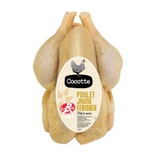 Chicken corn-fed, FREE RANGE, chilled, flow wrap, 4*~1.4-1.6kg, Cocotte