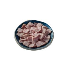 Pork ham smoke flavoured, 19mm x 19mm, frozen, IQF, 10*1kg, Dawn Farms