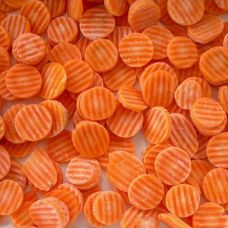 Carrots, crinkle cutted, frozen, IQF, 4*2.5kg