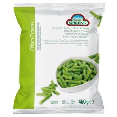 Beans green, cutted, frozen, IQF, 15*450g, Greens