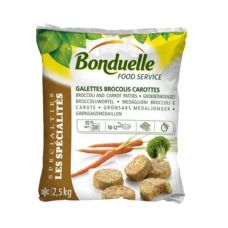 Snacking broccoli and carrot gallete, frozen, IQF, 4*2.5kg, Bonduelle