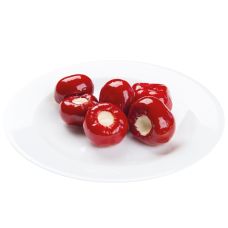 Peppers Cherry red, filled with cream cheese, 4*2.3kg (s.s. 1.4kg), Peperados