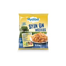 Potatoes wedges skin on, frozen, 4*2.5kg, Mydibel