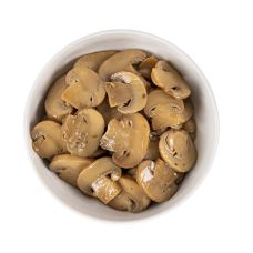 Mushrooms champignons, sauteed, in oil, soft pack., 6*1kg (d.w. 900g), Pralver