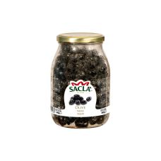 Olives black whole, dried, Facon Grece, 260/290, 4*640g (d.w. 585g), Sacla