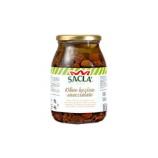 Olīvas melnās b/k, Leccino, eļļā, 320/380, 4*950g (s.s. 500g), Sacla