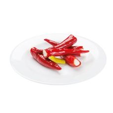 Peppers red Lombardi, filled with cream cheese, marinated, 4*2.3kg (d.w. 1.4kg)