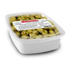 Olives green pitted, Halkidiki, marin., in oil, 101/110, 2*1.9kg (d.w. 1.4kg), Ralo