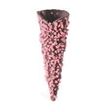 Korvike, koonus sokolaadiglasuuri ja roosa kattega, 7,5 cm, 1*(4*45) 180 tk, Masdeu