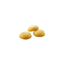Makroonipooled, koorega, kollased, 3,5 cm, 384 tk*2,4 g, Masdeu
