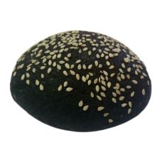 Bun Hamburger with sesame seeds, black, RTE, 9cm, 25*80g, frozen, Cannelle Bakery