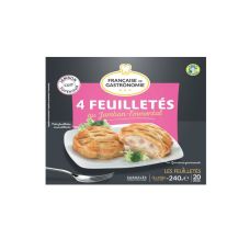 Puff pastry with ham and Swiss cheese, frozen, 10*240g (4*60g)