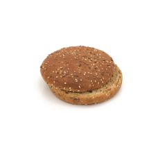 Bun Hamburger dark with seeds, RTE, big, 36*82g, frozen, Mantinga