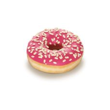 Donut with strawberry glaze, RTE, frozen, 36*58g, Vandemoortele