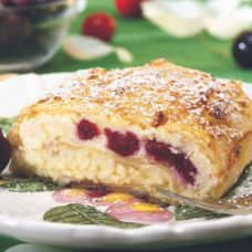 Strudel cottage cheese-cherry, baked, frozen, 5*~1.5kg, DA