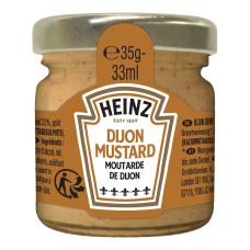 Mustard Dijon, portions, in glass, 80*33ml, Heinz