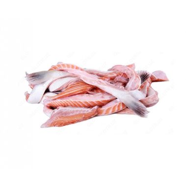 Salmon, cutted, belly parts, frozen, vac., 5kg, PPAC