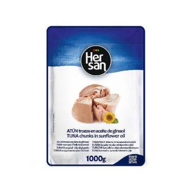 Tuunikala tükid (chunks), päevalilleõlis, tetrapakk, 16*1kg (n.k 950g)