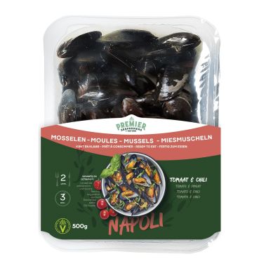 Mussels Blue in Napoli sauce , cooked, 4*500g, Netherlands