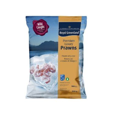 Prawns northern, peeled, cooked, MSC, 90/125, LUX, frozen, 5*2kg (n.w. 1.80kg), (P.Borealis)