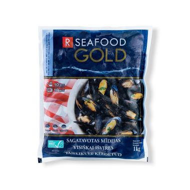 Mussels Blue, ASC, 40/60, frozen, 5*1kg (n.w. 1kg), RSeafood