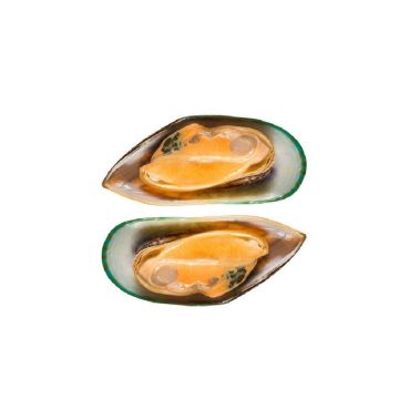 Mussels Green, half shell, 30/45, frozen, IQF, 12*800g
