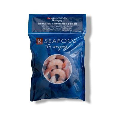 Shrimps, peeled, cooked, 26/30, Vannamei, frozen, 10*(n.w. 320g), RSeafood, PPAC