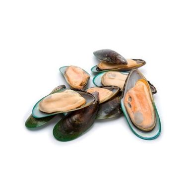 Mussels Green, half shell, 30/45, frozen, 12*1kg