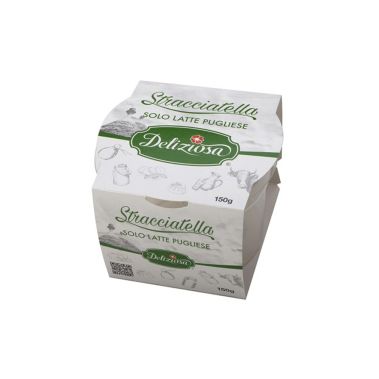 Juust Stracciatella, rasva 50%, 8*150g, Deliziosa