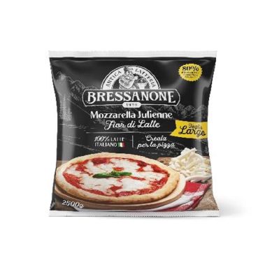 Cheese Mozzarella Fior di Latte Large cut, grated, fat 43%, 2*2.5kg