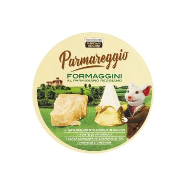 Cheese spreadable Formaggini with Parmigiano Reggiano, triangle, 12*140g, Parmareggio