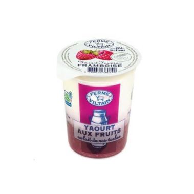 Yoghurt raspberry, fat 2.7%, 15*180g, Ferme de Viltain