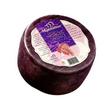 Cheese Murcia al Vino mini from goat milk, couched in wine, fat 55%, 12*350g, Montasinos