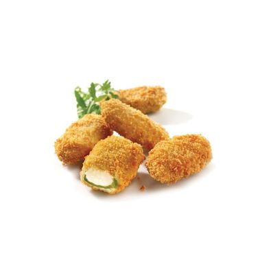 Snack Cheddar cheese with green jalapenos, breaded, frozen, 6*1kg (~30pcs*30-37g)