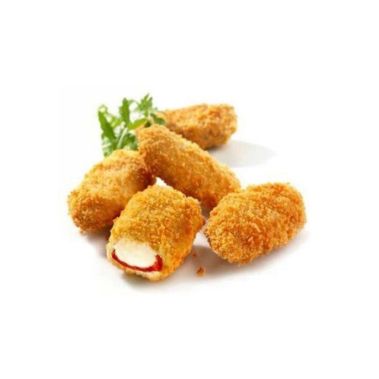 Snack Cream cheese with red jalapeno, breaded, frozen. 6*1kg (~27pcs*33-41g), Salud