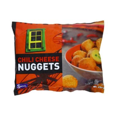 Snack cheese Nuggets with Cheddar cheese and green peppers, breaded, frozen, 10*250g (~13pcs*18-22g), Salud