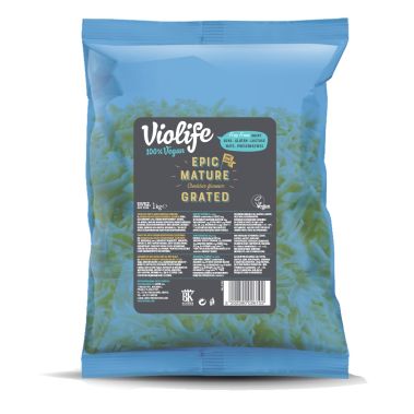 Juustutoode Vegan toode Cheddar, riiv., VEGAN, 5*1kņ, Violife