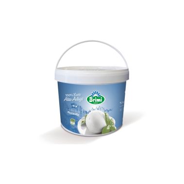 Cheese Mozzarella, bucket, 2.5kg (25*100g), Brimi