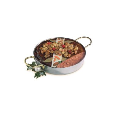 Pork liver pate with hazelnuts and walnuts, Stainless dish round, 1*2.5kg, Pate Grand-mere