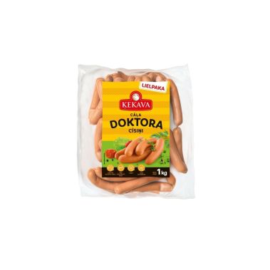 Sausages chicken, frankfurter, cooked, pac., 1*1kg, Kekava